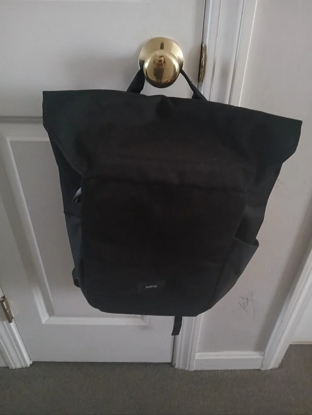Bellroy Black Roll-Top Daypack Backpack